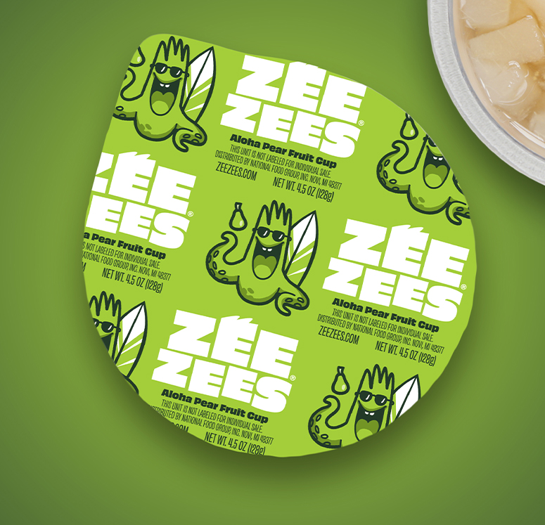 Zee Zees, Fruit Cup, Aloha Pears, I/W, 4.5oz